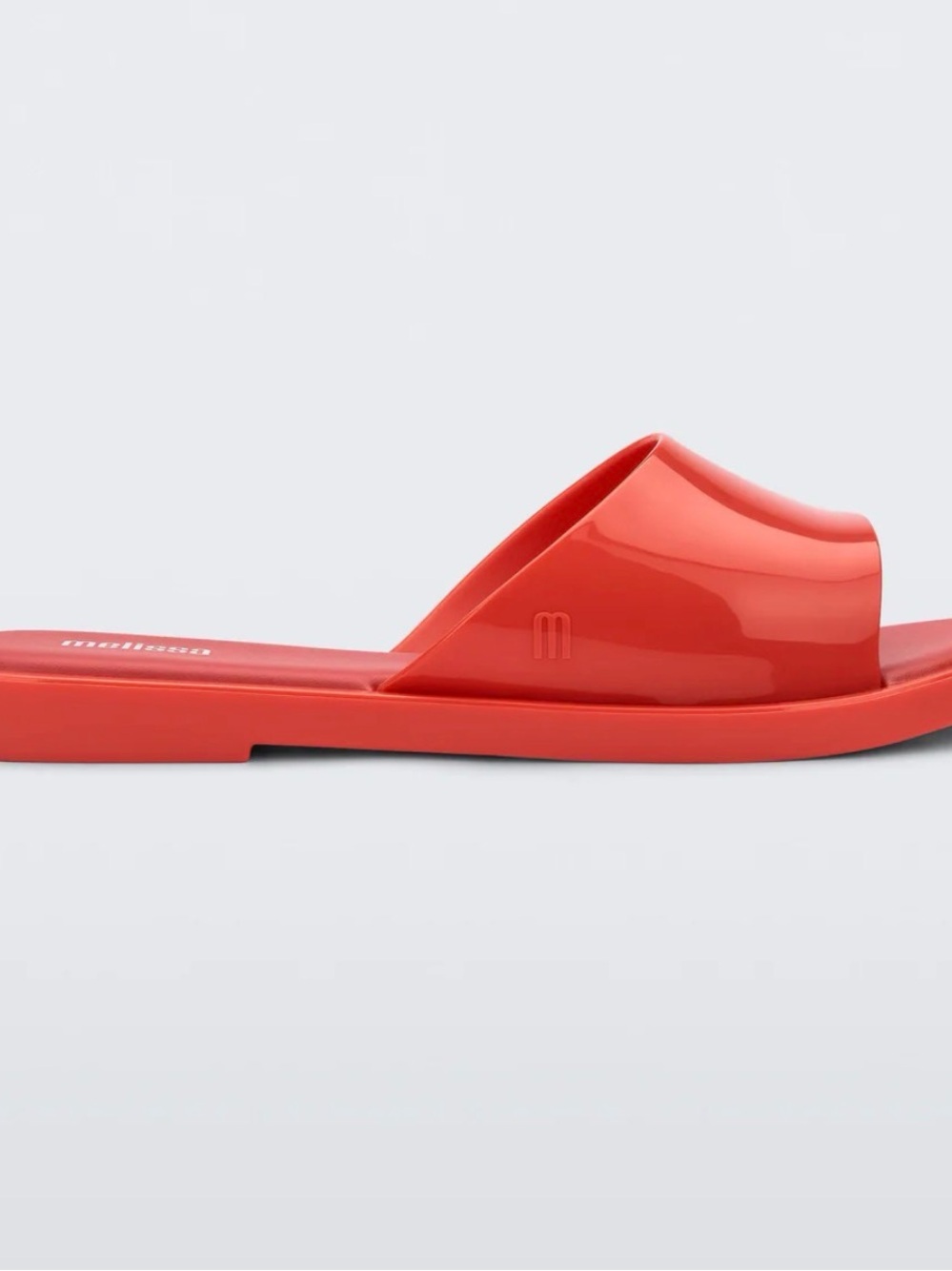 Melissa Glossy Red Slide Sandal